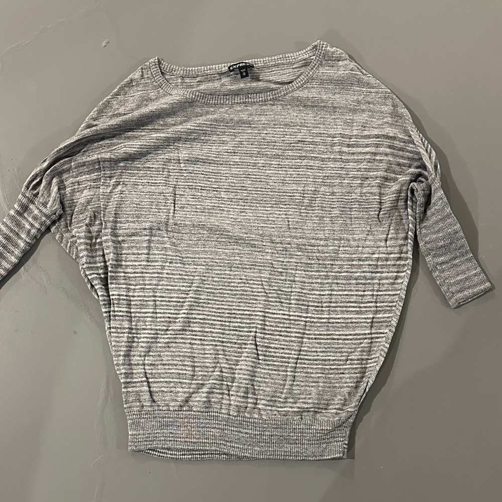 Gray Oversized Top